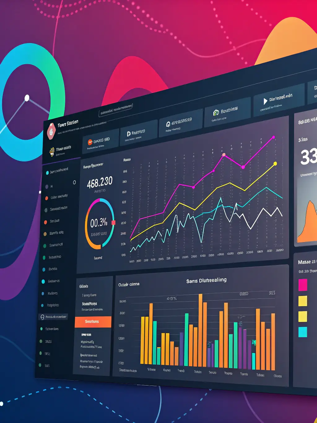 A visual representation of data-driven decision-making, emphasizing insights and analytics.